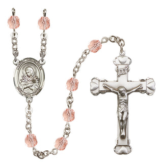 Silver-Plated 6mm Mater Dolorosa  Engraved Catholic Rosaries