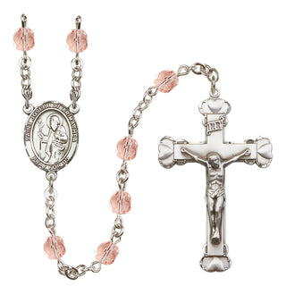 Silver-Plated 6mm Saint Joseph of Arimathea  Engraved Catholic Rosaries