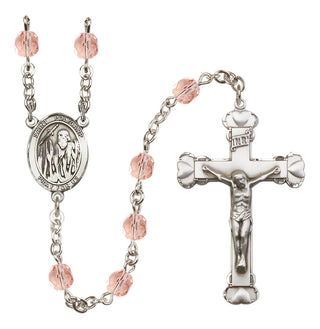 Silver-Plated 6mm Saint Polycarp of Smyrna  Engraved Catholic Rosaries