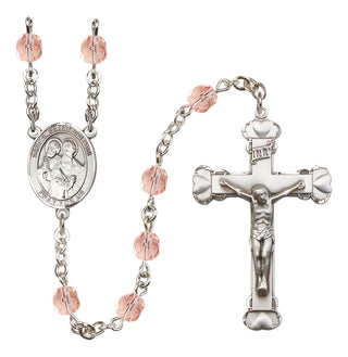 Silver-Plated 6mm Saints Peter & Paul  Engraved Catholic Rosaries