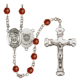 Silver-Plated 6mm Saint Michael / Coast Guard Rosary
