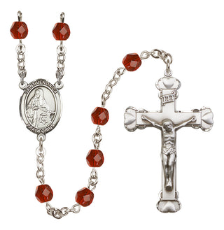 Silver-Plated 6mm Saint Veronica  Engraved Catholic Rosaries
