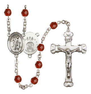 Silver-Plated 6mm Guardian Angel / Air Force Rosary