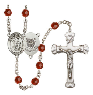 Silver-Plated 6mm Guardian Angel/Coast Guard Rosary