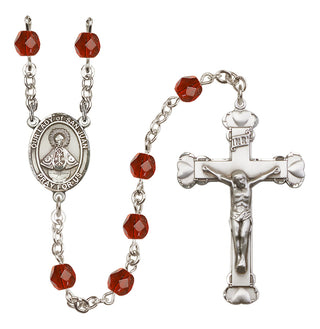 Silver-Plated 6mm Our Lady of San Juan  Engraved Catholic Rosaries