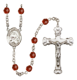 Silver-Plated 6mm Saint Julia Billiart  Engraved Catholic Rosaries