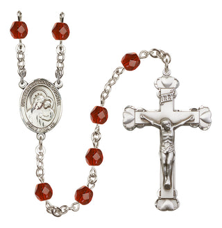 Silver-Plated 6mm Our Lady of Good Counsel  Engraved Catholic Rosaries