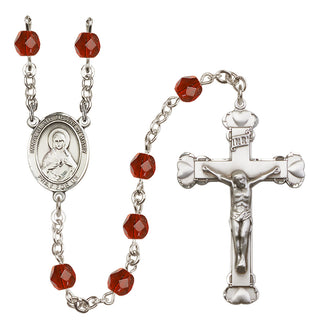 Silver-Plated 6mm Immaculate Heart of Mary  Engraved Catholic Rosaries