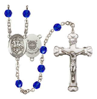 Silver-Plated 6mm Saint George / Coast Guard Rosary