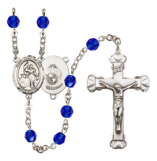 Silver-Plated 6mm Saint Joan of Arc / Marines Rosary