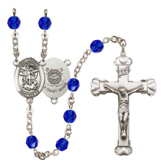 Silver-Plated 6mm Saint Michael / Coast Guard Rosary