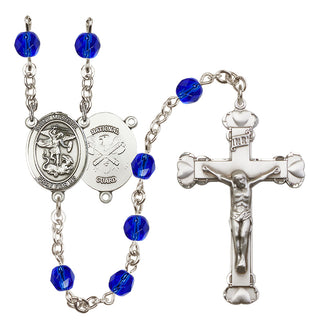 Silver-Plated 6mm Saint Michael / Nat'l Guard Rosary