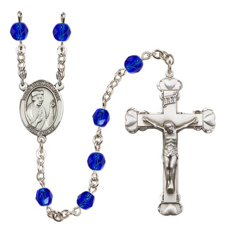 Silver-Plated 6mm Saint Thomas More  Engraved Catholic Rosaries