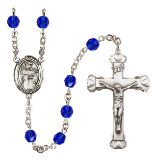 Silver-Plated 6mm Saint Casimir of Poland  Engraved Catholic Rosaries