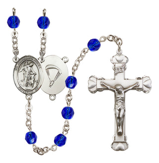 Silver-Plated 6mm Guardian Angel/Paratrooper Rosary