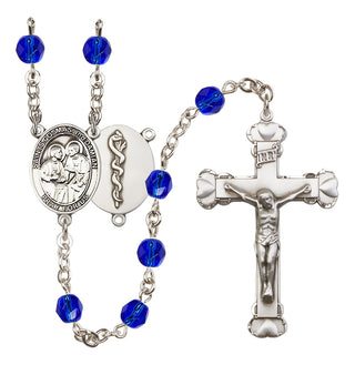 Silver-Plated 6mm Saints Cosmas & Damian / Doctors Rosary