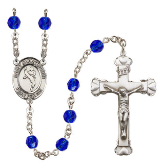 Silver-Plated 6mm Saint Christopher/Martial Arts Rosary