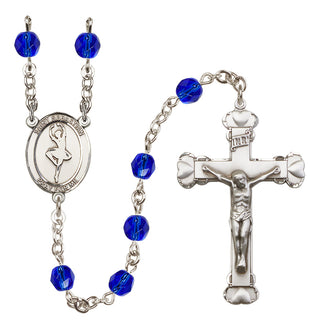 Silver-Plated 6mm Saint Sebastian/Dance Rosary