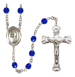 Silver-Plated 6mm Saint Sebastian / Archery Rosary
