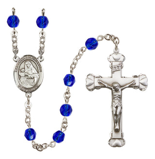 Silver-Plated 6mm Madonna del Ghisallo  Engraved Catholic Rosaries