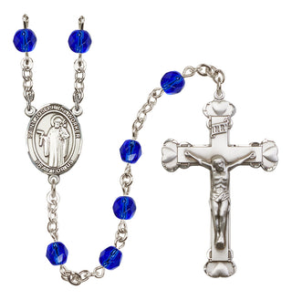 Silver-Plated 6mm Saint Joseph the Worker  Engraved Catholic Rosaries
