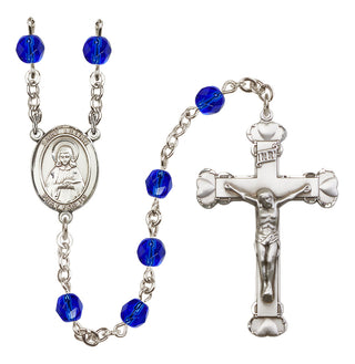 Silver-Plated 6mm Saint Lillian  Engraved Catholic Rosaries