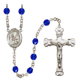 Silver-Plated 6mm Saint Zita  Engraved Catholic Rosaries