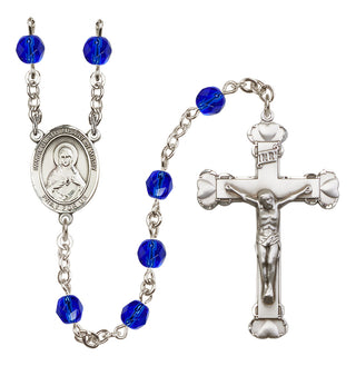 Silver-Plated 6mm Immaculate Heart of Mary  Engraved Catholic Rosaries
