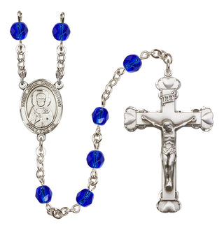 Silver-Plated 6mm Saint John Chrysostom  Engraved Catholic Rosaries