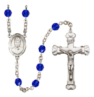 Silver-Plated 6mm Saint Josephine Bakhita  Engraved Catholic Rosaries