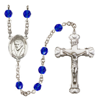 Silver-Plated 6mm Saint Peter Canisius  Engraved Catholic Rosaries