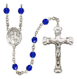 Silver-Plated 6mm Saints Peter & Paul  Engraved Catholic Rosaries