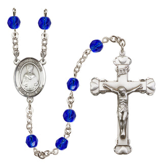 Silver-Plated 6mm Saint Winifred of Wales  Engraved Catholic Rosaries
