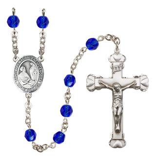 Silver-Plated 6mm Saint Mary Magdalene of Canossa  Engraved Catholic Rosaries