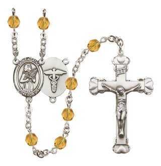 Silver-Plated 6mm Saint Agatha / Nurse Rosary