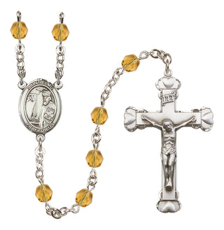Silver-Plated 6mm Saint Elmo  Engraved Catholic Rosaries