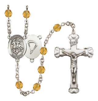 Silver-Plated 6mm Saint George / Paratrooper Rosary