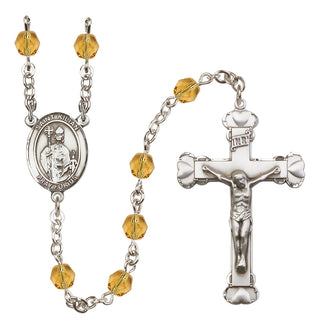Silver-Plated 6mm Saint Kilian  Engraved Catholic Rosaries