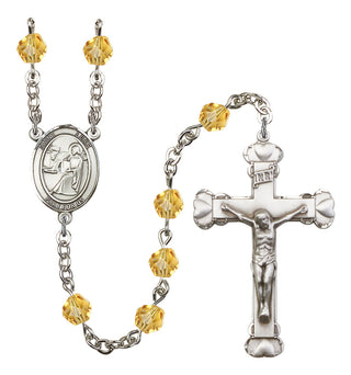 Saint Luke the Apostle Rosary with Topaz Beads