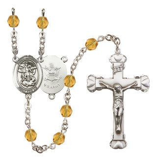 Silver-Plated 6mm Saint Michael / Army Rosary