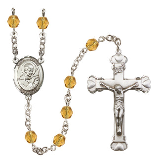 Silver-Plated 6mm Saint Robert Bellarmine  Engraved Catholic Rosaries