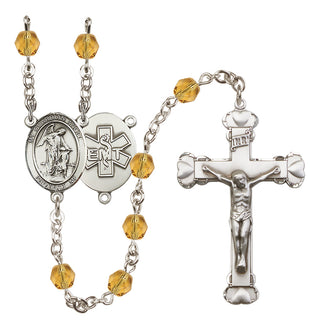 Silver-Plated 6mm Guardian Angel / EMT Rosary