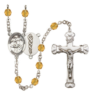 Silver-Plated 6mm Saints Cosmas & Damian / Doctors Rosary