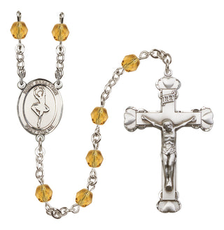 Silver-Plated 6mm Saint Sebastian/Dance Rosary