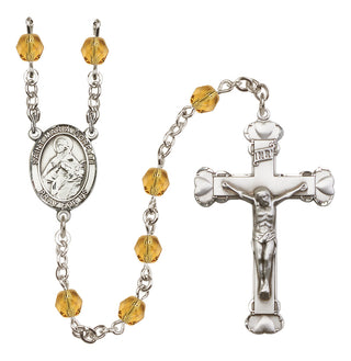 Silver-Plated 6mm Saint Maria Goretti  Engraved Catholic Rosaries