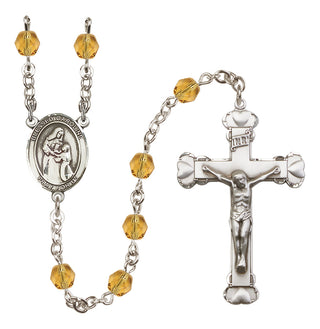 Silver-Plated 6mm Blessed Caroline Gerhardinger  Engraved Catholic Rosaries