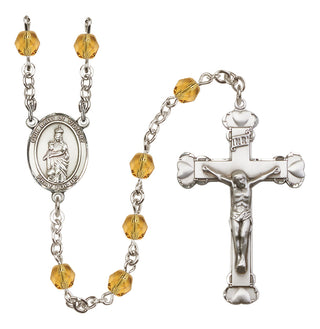 Silver-Plated 6mm Our Lady of Victory  Engraved Catholic Rosaries