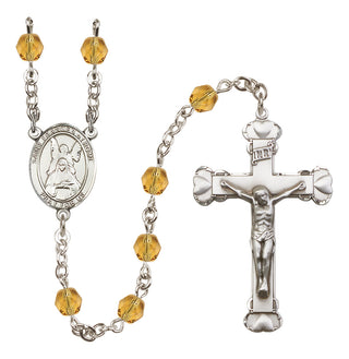 Silver-Plated 6mm Saint Frances of Rome  Engraved Catholic Rosaries