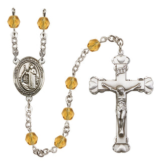 Silver-Plated 6mm Saint Raymond of Penafort  Engraved Catholic Rosaries