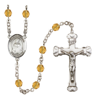 Silver-Plated 6mm Saint Winifred of Wales  Engraved Catholic Rosaries